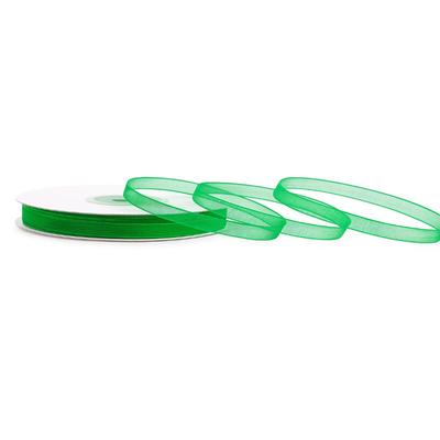 Creativery 6mm Organzaband 25m Chiffonband Schleifenband Geschenkband Stoffband Schmal Grün