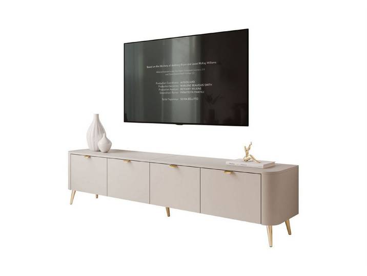 Lookway TV-Schrank CELESTE 200 cm mit Beleuchtung auf Füßen (2x TV-Schrank, mit LED Beleuchtung) 200x40x46,5 cm