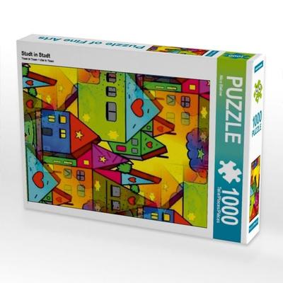 CALVENDO Puzzle Stadt in Stadt | 1000 Teile Lege-Größe 64x48cm Foto-Puzzle für glückliche Stunden