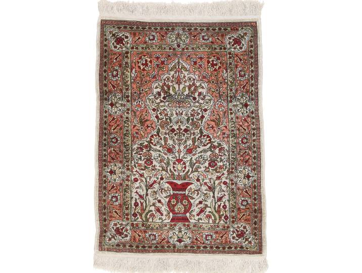 Hereke Seide Teppich 66x92 Handgeknüpft Orientteppich Seide