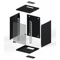 EFB WGB-PRO12 19” Profilschienen 12HE für Wandgehäuse BASIC, Set 2 Stück WGBPRO12