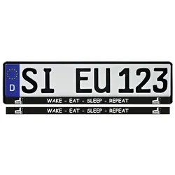 WH1 WAKE EAT SLEEP REPEAT Kennzeichenhalterung