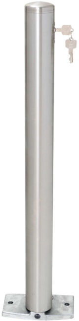 MORAVIA Bollard en acier inoxydable MILANO H 925 mm rabattable avec serrure à cylindre (167.22.695)