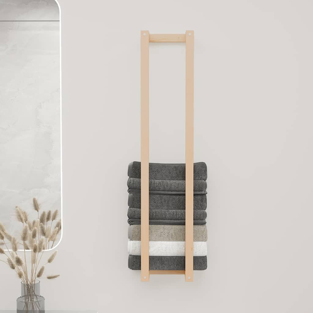 vidaXL Porte-serviette 23x18x110 cm Bois de pin massif