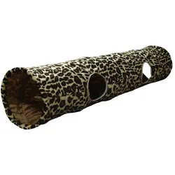 Flamingo Kattetunnel LEOPARD 130x25cm, Katzenspielzeug