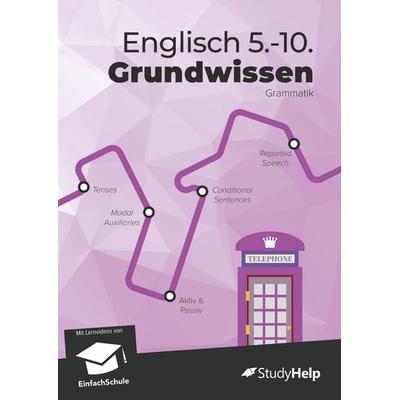 Englisch Grundwissen Klasse 5 bis 10 in Grammatik – Übungsbuch, Lernheft, Aufgaben mit Lösungen – für Realschule & Gymnasium, Taschenbuch von Stefan