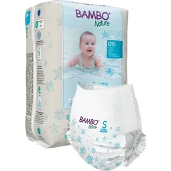Babywindeln Abena Bambo Nature Schwimmwindeln Größe S 12 Stück/Pack, mit doppeltem Auslaufschutz, 7-12 kg