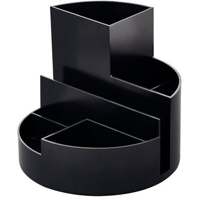 MAULrundbox Recycling, schwarze Oberfläche, matt, 6 Fächer