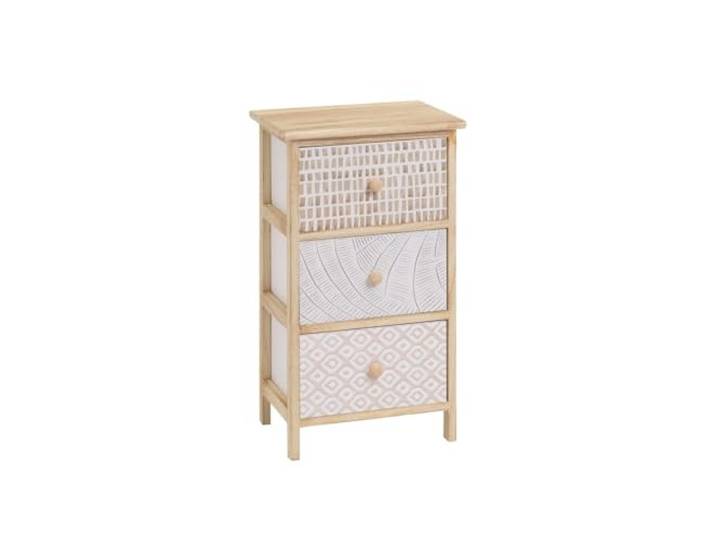 Schrank mit 3 Schubladen aus MDF Holz in Natur