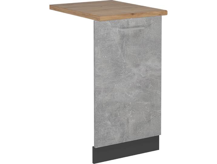 Façade de lave-vaisselle Vicco R-Line Béton 45cm \, PT Chêne\, Model 55021