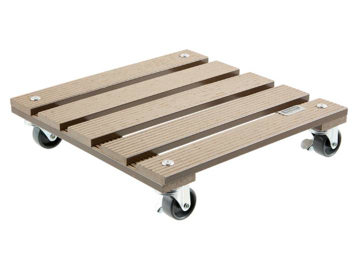 Rolluntersetzer für Pflanzen WPC Taupe 29 × 29 cm