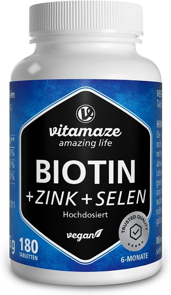 Vitamaze Biotin + Zink + Selen Tabletten vegan 180stk