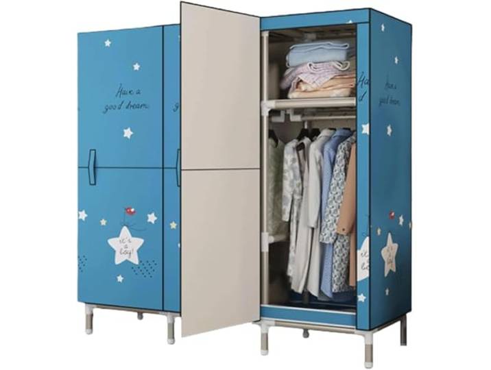 LoiYtrd Stahl-Kleiderschrank, platzsparend, tragbar, Heimmode(D,51in)