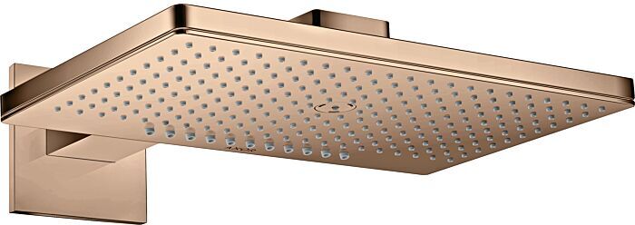 Hansgrohe Axor Kopfbrause 35280300 mit Brausearm, eckige Rosette, polished red gold