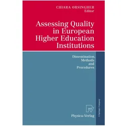 Assessing Quality in European Higher Education Institutions, Fachbücher von Chiara Orsingher