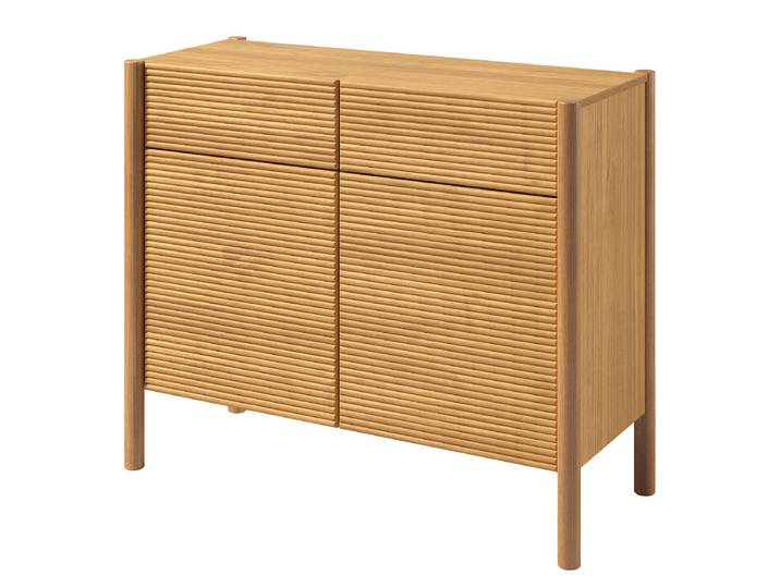 Massive Kommode KOORE mit Türen 96 x 80 x 40cm Holz/Braun