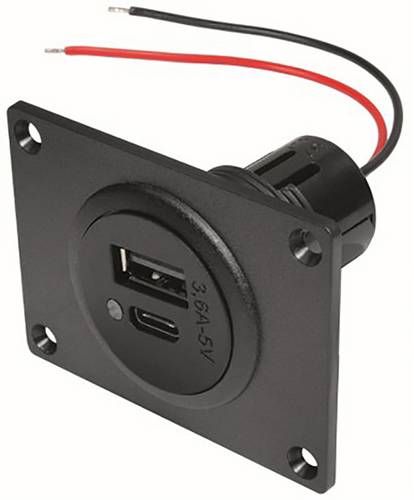 ProCar Power USB-C/A Doppelsteckdose 12 oder 24 V/DC