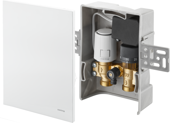 Oventrop contrôle de température Unibox 1022737 R-Tronic blanc, pour chambre et retour