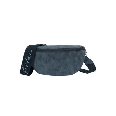 Umhängetasche FRITZI AUS PREUSSEN "Fritzi Bum", Damen, Gr. B/H/T: 9cm x 13cm x 29cm, blau, Kunstfaser, unifarben, Taschen Umhängetasche, mit breitem, abnehmbarem Schultergurt