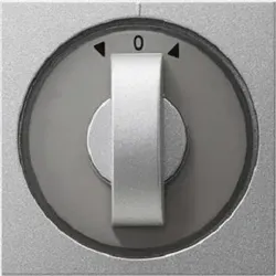 Gira Abdeckung mit Knebel System 55 alu Zeitschalter Jalousie 066626