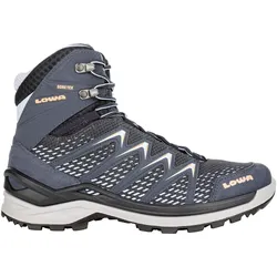 Lowa Damen Innox Pro GTX Mid Leichtwanderstiefel - 37.5 - STAHLBLAU/LACHS