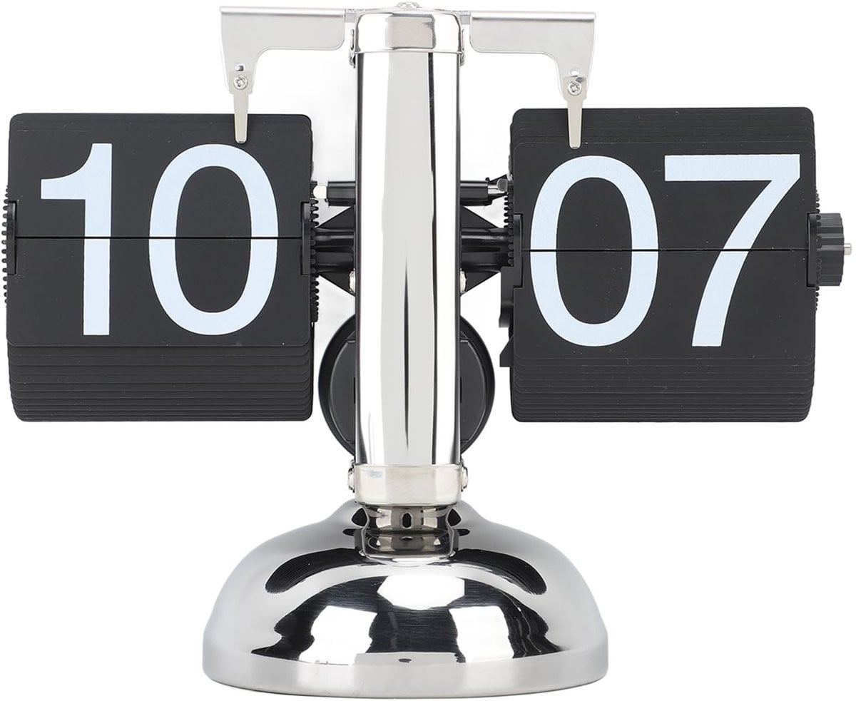 Dailygoody Retro Flip Clock - Mechanische Tafelklok - Zwart - 24 Uur