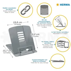 HERMA Leseständer XL Metall blau