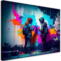 LEINWANDBILD Graffiti Street Art 100x70cm