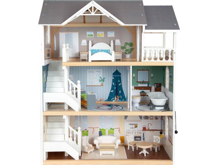 small foot Puppenhaus, Mehrfarbig, Holz, Kunststoff, 63x76x32 cm, Europäischer Sicherheitsstandard, Spielzeug, Kinderspielzeug, Puppen & Puppenzubehör, Puppenhäuser