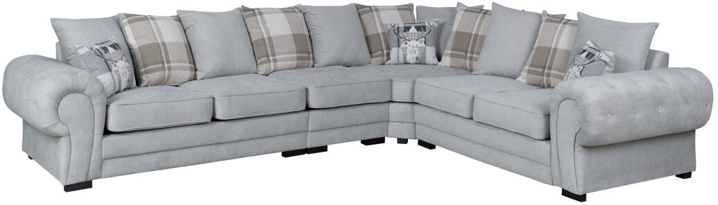 Three Posts Carnot 6 Seater Corner Sofa Gray 91cm H X 335cm W X 274cm D