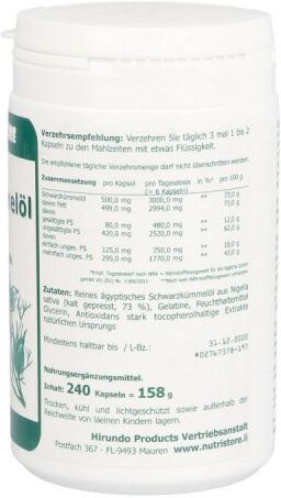 Schwarzkümmelöl Kapseln ägypt. 240stk