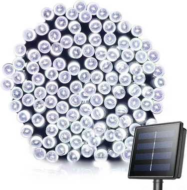 DynamicDeals LED Solar String Lights Outdoor Garden Party Decor, Waterproof Fairy Wedding Lamp, Adjustable Solar Panel For Events warm White