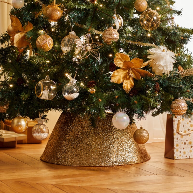 Feeric Lights & Christmas Gouden Glitter Kerstboomrok - 56 cm