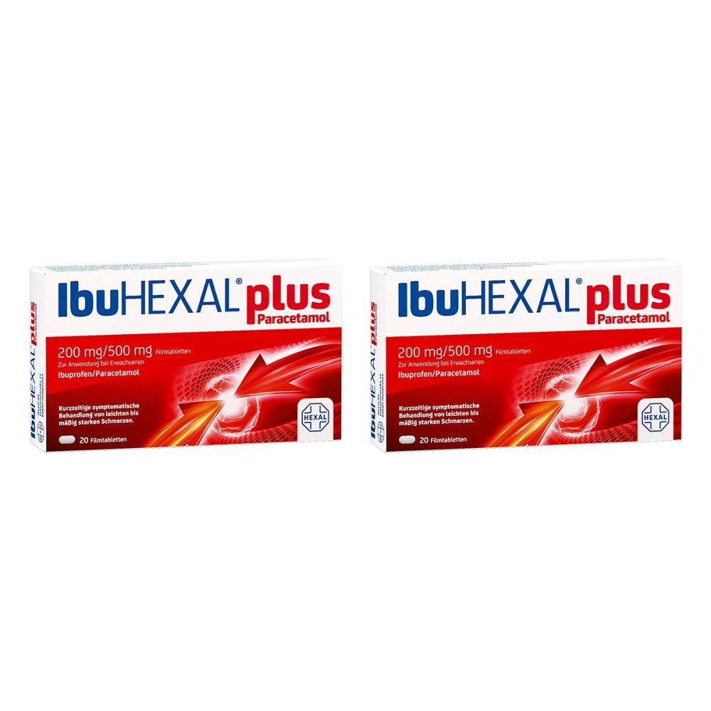 Hexal AG Ibuhexal Plus Paracetamol 200 mg/500 mg Filmtabletten 08103082