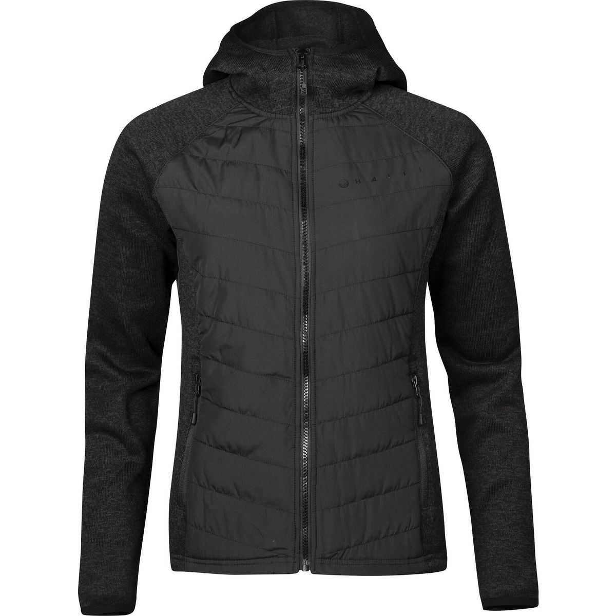 Halti Streams W Hybrid Knit Layer Jacket black melange (P99M) 44 088-0126-P99M-44