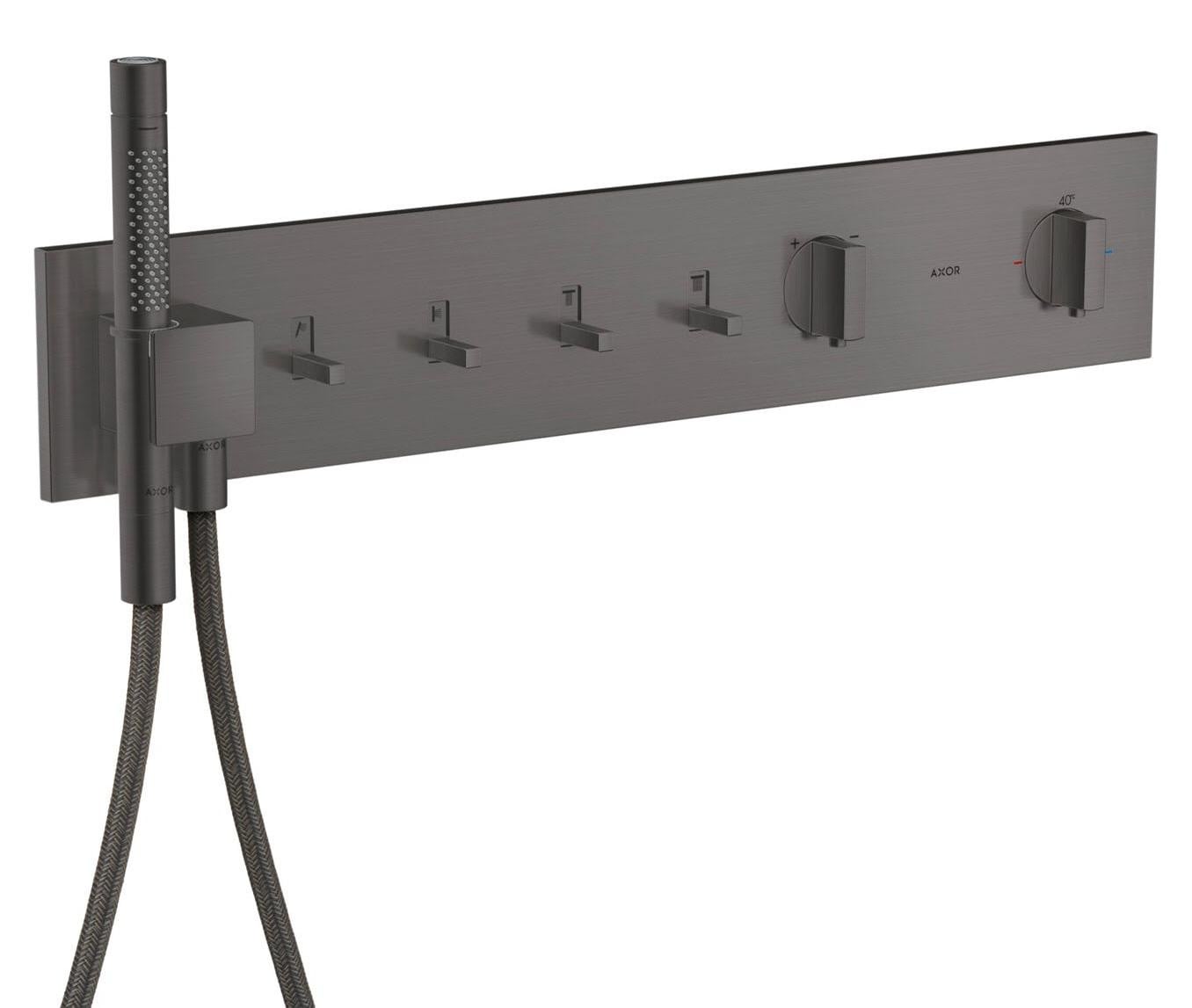 Hansgrohe Complete doucheset ShowerComposition UP-THM met 4 functies in geborsteld zwart chroom