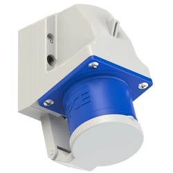 PCE 523-6d CEE-Wandgerätestecker 32A 3p 6h IP44 mit Deckel 5236d