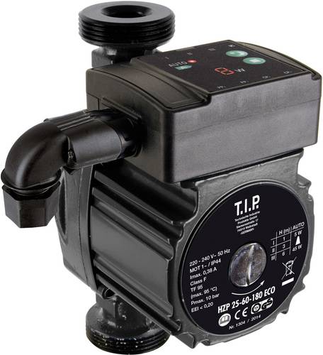 T.I.P. - Technische Industrie Produkte HZP 25-60-180 ECO Heizungspumpe 60 l/min 45W 10 bar