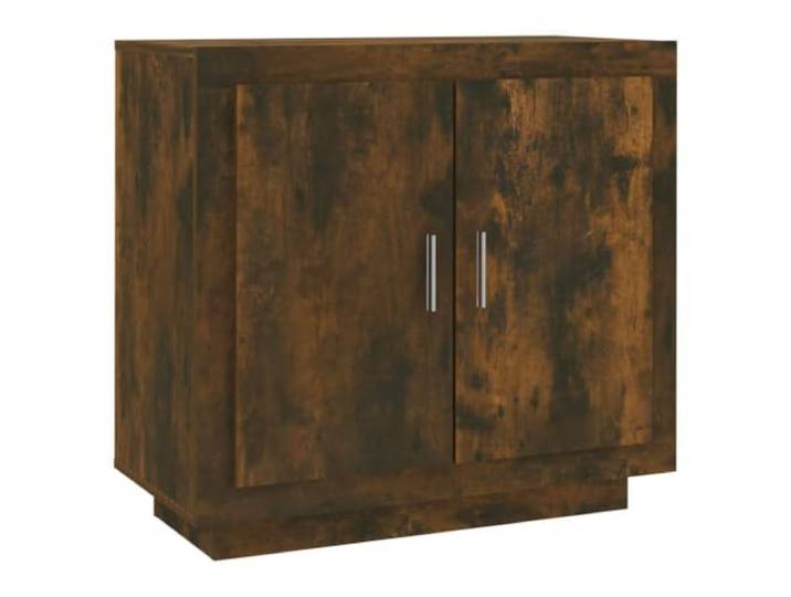 GHVBNMF Sideboard Räuchereiche 80x40x75 cm Holzwerkstoff Kommode Vielseitiger Beistellschrank für Wohnzimmer und Flur mit 2 Fächern für Ordnung. Robuste Ablage für Dekoration und Pflanzen.