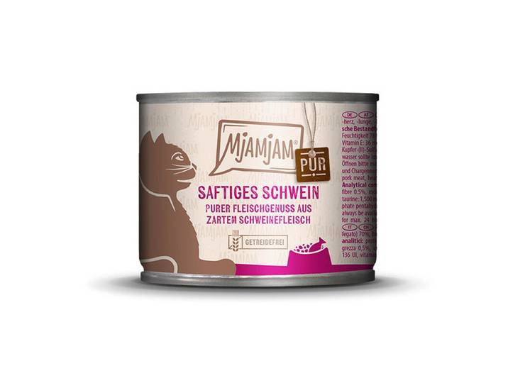 [Peut être servi frais pour l'été] MjAMJAM Nourriture humide pure pour chat au porc 200 g