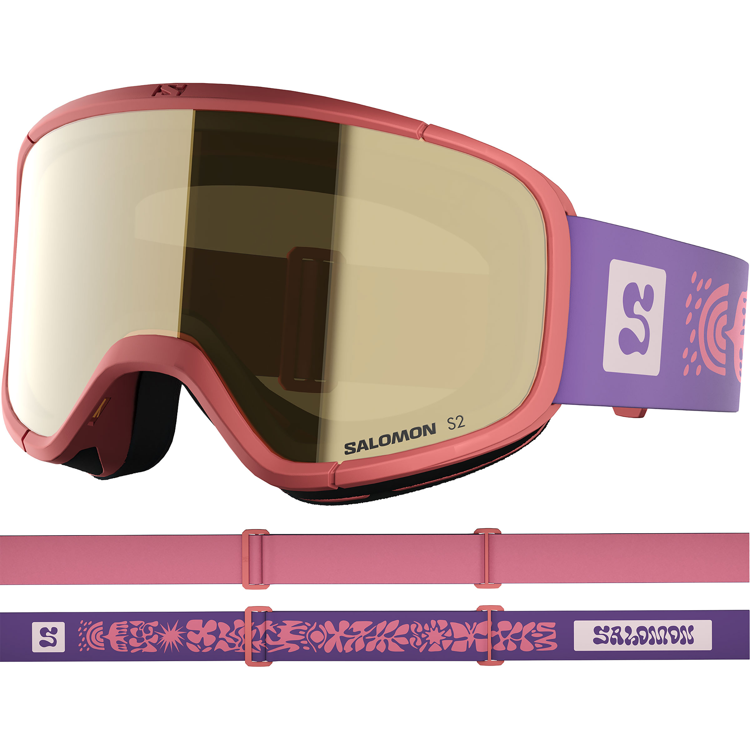 Salomon Rio Skibrille Kinder Skibrillen lila Freeride | Skifahren