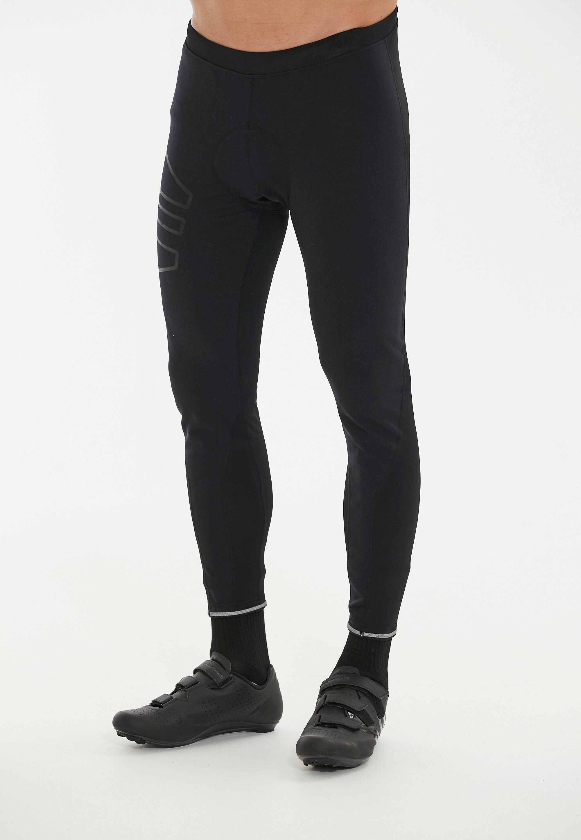 Radhose ENDURANCE "Gorsk", Herren, Gr. L, EURO-Größen, schwarz, 100% Nylon, bedruckt, unifarben, lang, Hosen, mit Quick Dry-Technologie