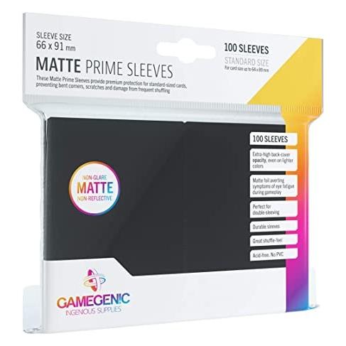 Gamegenic GGS10030 - Matte Prime Hüllen, schwarz (100 Hüllen) (02436)