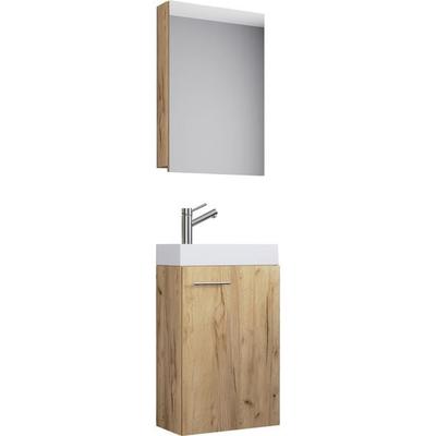 3-tlg Gäste WC Waschplatz Waschtisch Slito Schrank