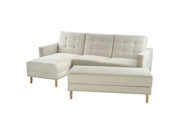 Tchibo - Federkern-Eckschlafsofa »Just Relax« mit Stauraumbank - 222x144x92cm - creme -
