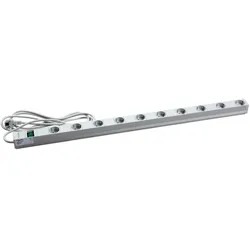 Schneider Electric NSYAPUS10S Actassi, vertikale Stromverteilerschiene, 10 Steckdosen+Schalter VDE