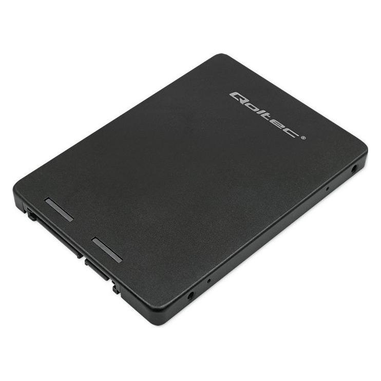 Qoltec Adapter für M.2 SSD | SATA NGFF zu SATA III | 2TB | Superschnell 6Gb/s | Schwarz (52265)