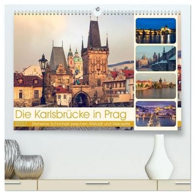Die Karlsbrücke in Prag (hochwertiger Premium Wandkalender 2027 DIN A2 quer), Kunstdruck in Hochglanz