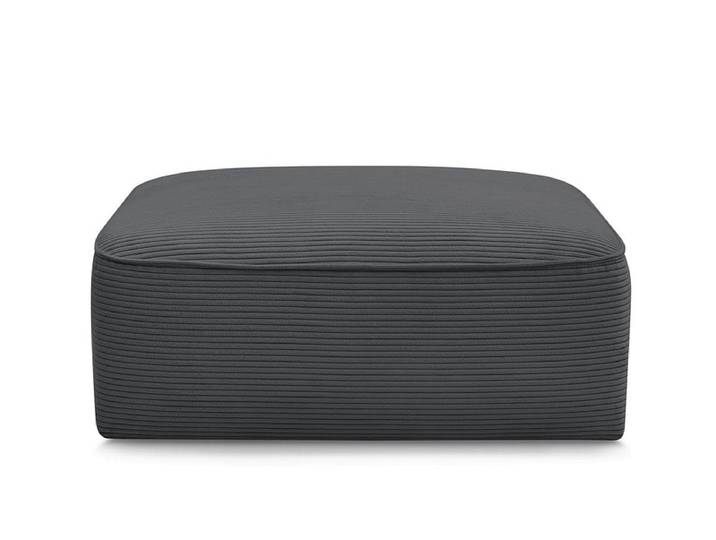 Hocker BOBOCHIC LEOPOLD 90x96x42cm cord-stoff dunkelgrau