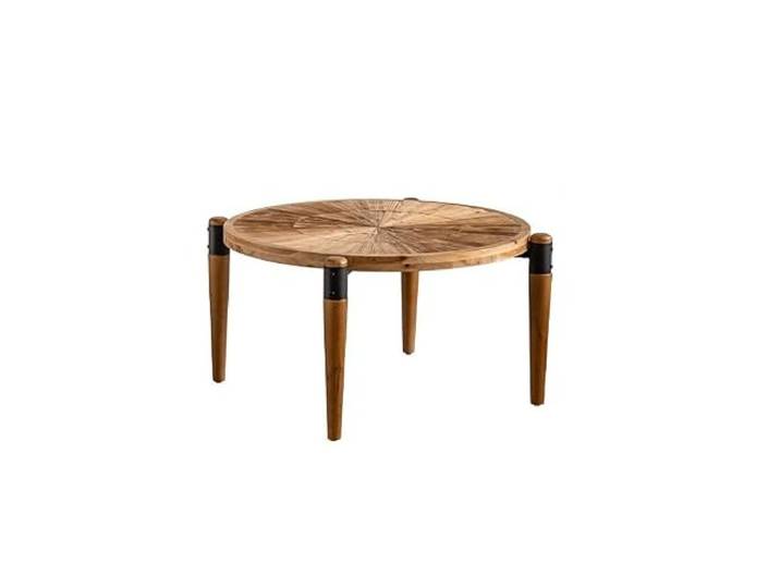 SFANIIX Runder Vintage-Couchtisch Aus Massivholz Kaffee-Beistelltisch 36-Zoll-Sofa-Beistelltisch aus Massivholz mit niedrigem Profil und niedrigem Profil